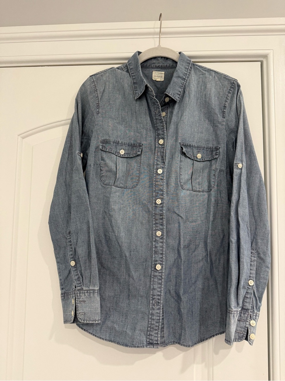 J. Crew Light Blue Denim Button-Down Shirt